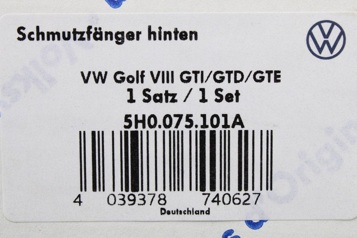 VW Golf MK8 GTI GTD GTE accessory mud flaps set (rear) 5H0075101A