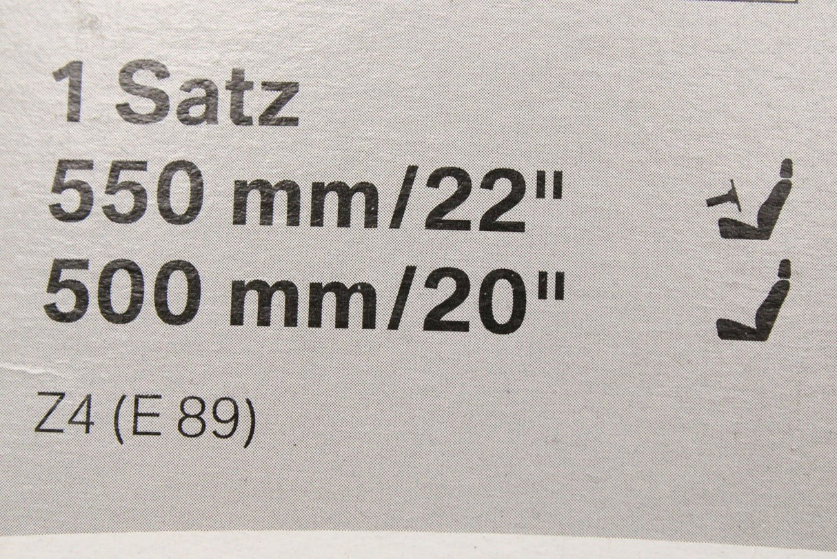 BMW Z4 E89 2009-2013 wiper blade set (front) 61612151749