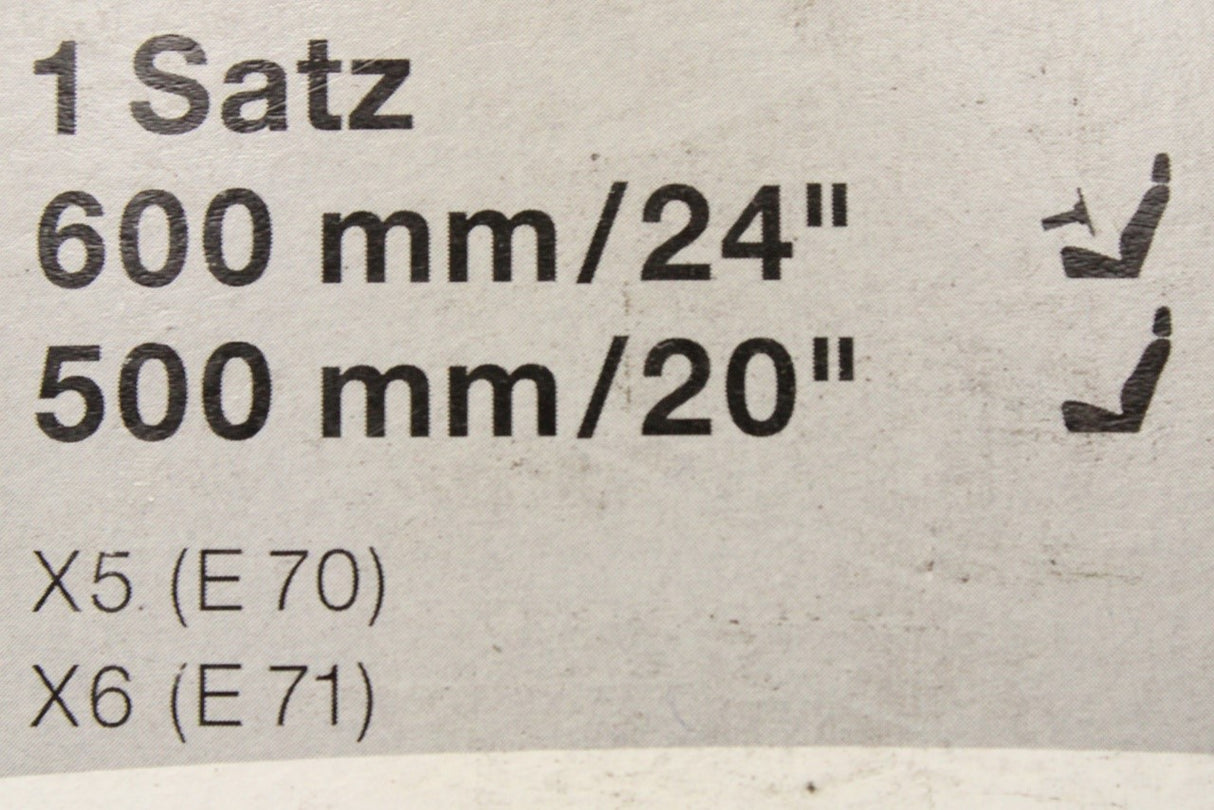 BMW X5 E70 X6 E71 2006-2012 wiper blade set (front) 61610034741
