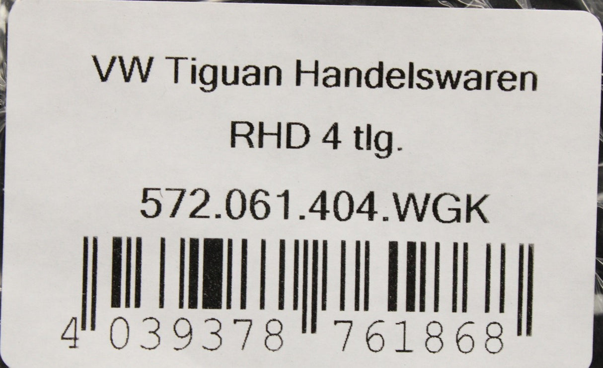 VW Tiguan 2024-on carpet floor mats set (front & rear) 572061404 WGK