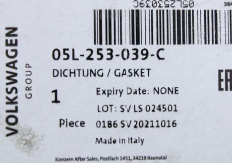 VW Audi Skoda SEAT 2.0 TDI exhaust manifold gasket seal 05L253039C