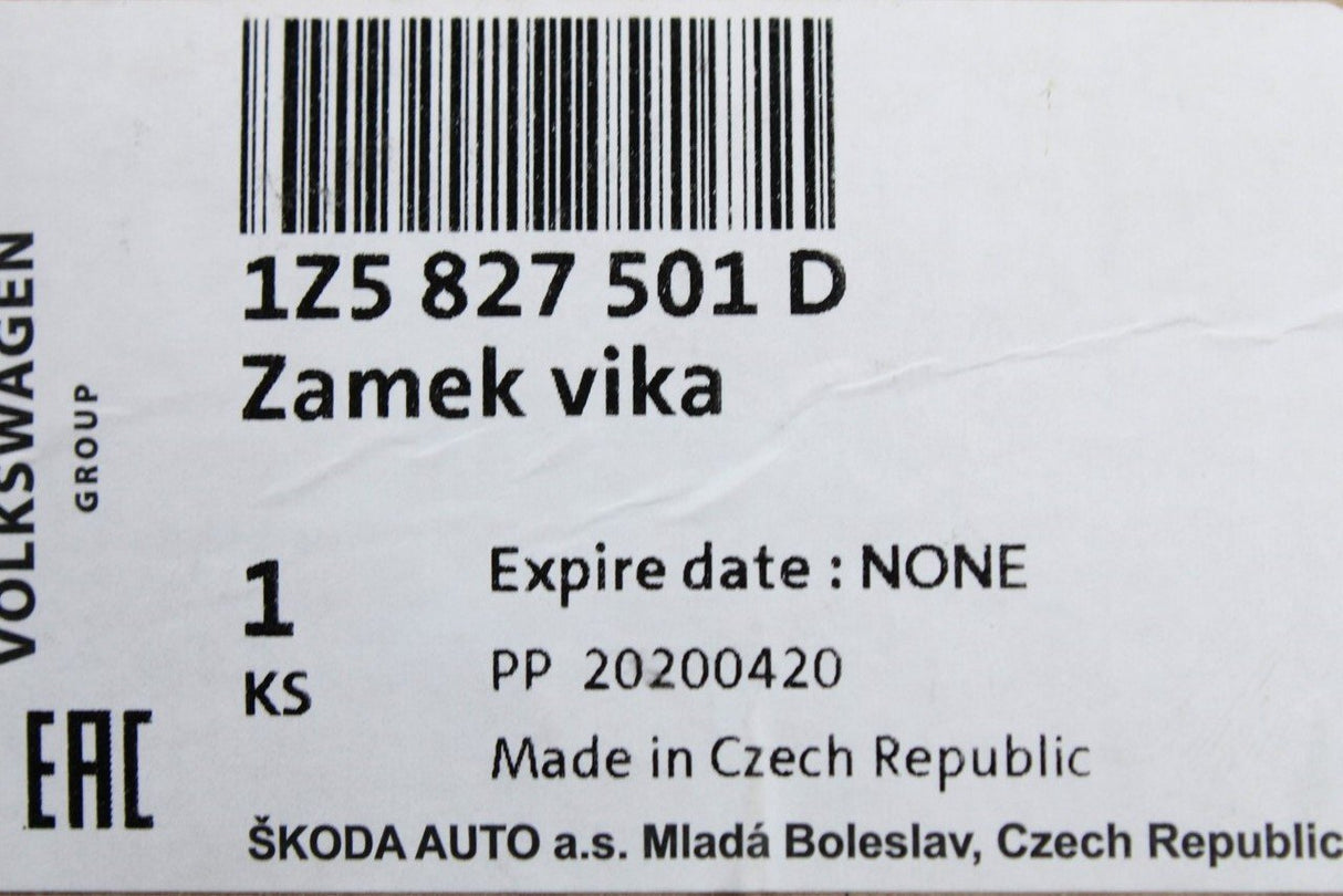 Skoda Octavia 1Z 2004 - 2010 rear boot hatch lid lock 1Z5827501D