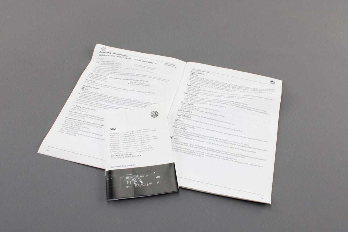 VW Golf MK7 MK7.5 13-20 retrofit cruise control (DSG models) 5G0054691A