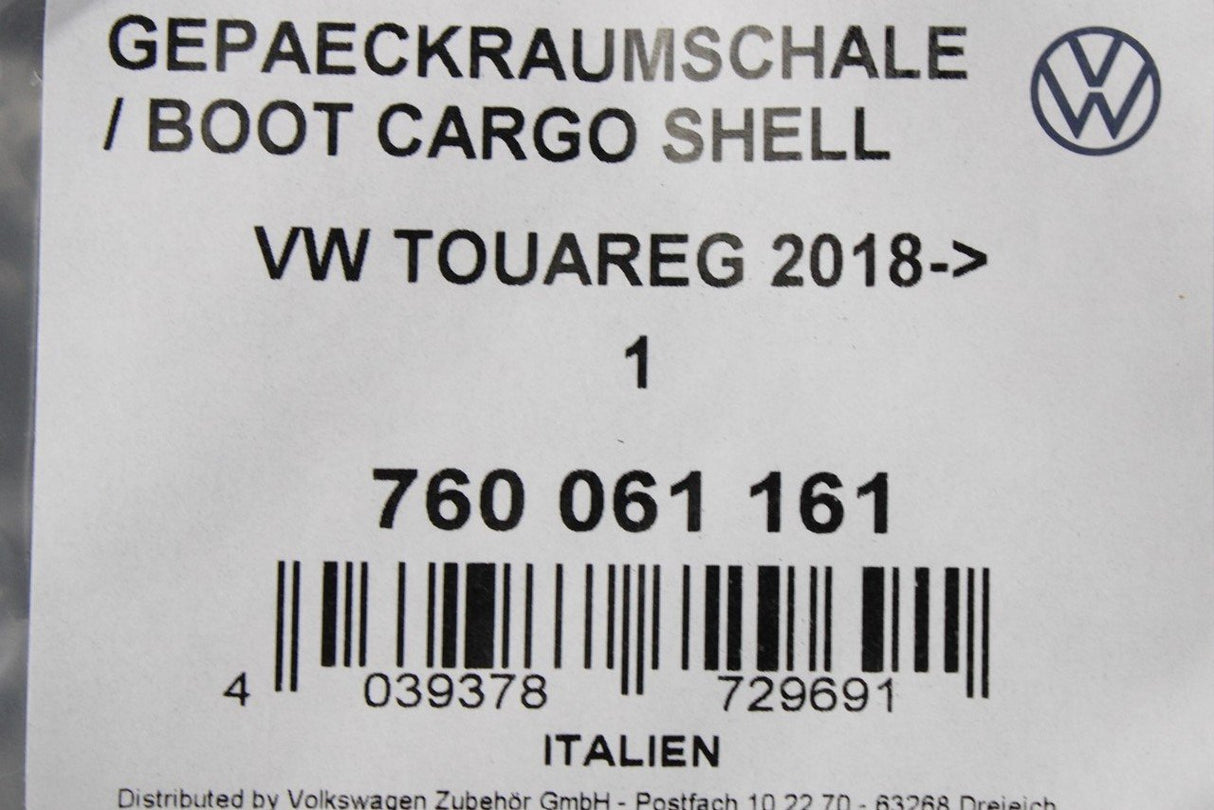 VW Touareg 2018-20 boot liner luggage compartment tray 760061161