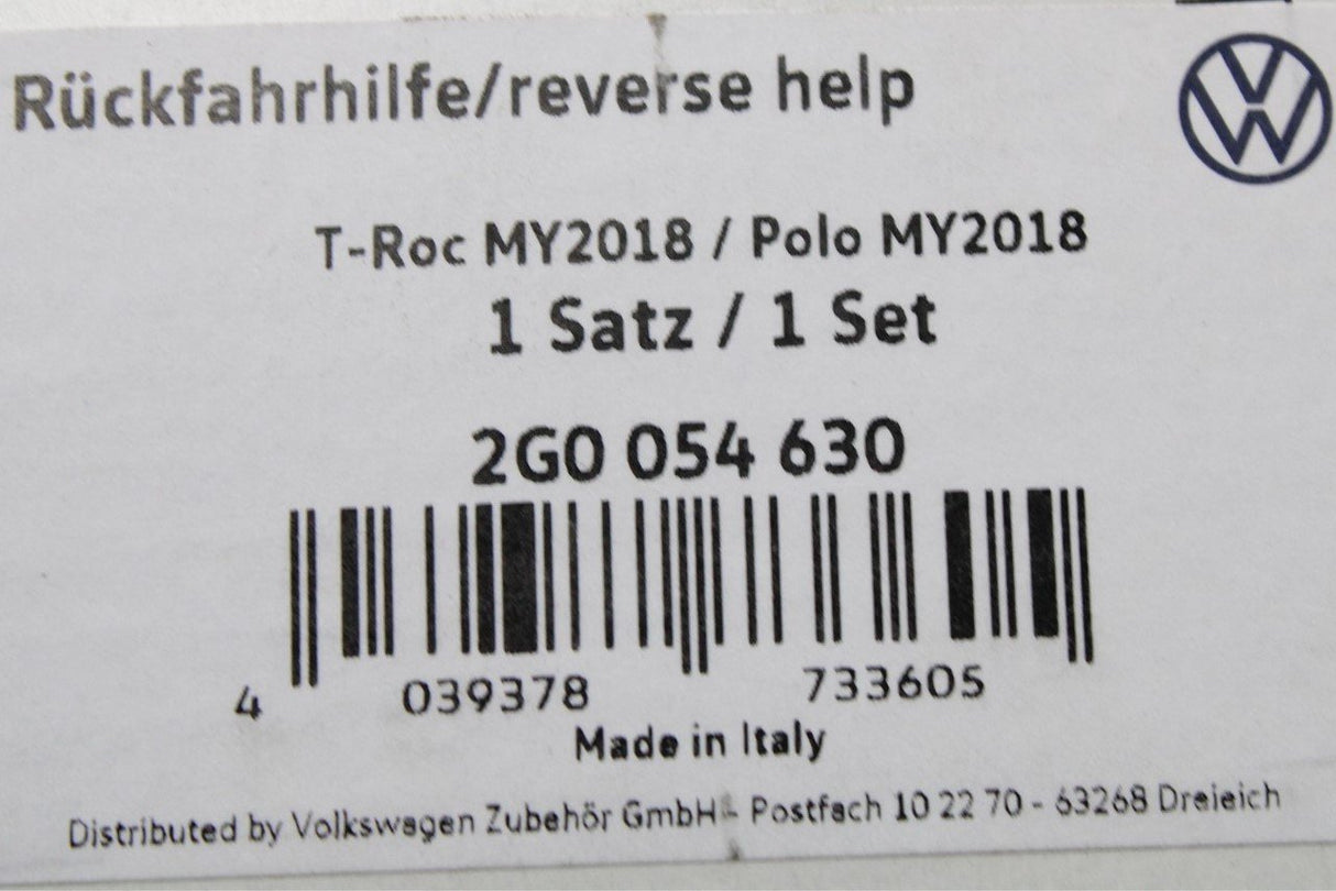 VW Taigo Polo AW T-Roc 2018-on parking sensor kit (rear) 2G0054630