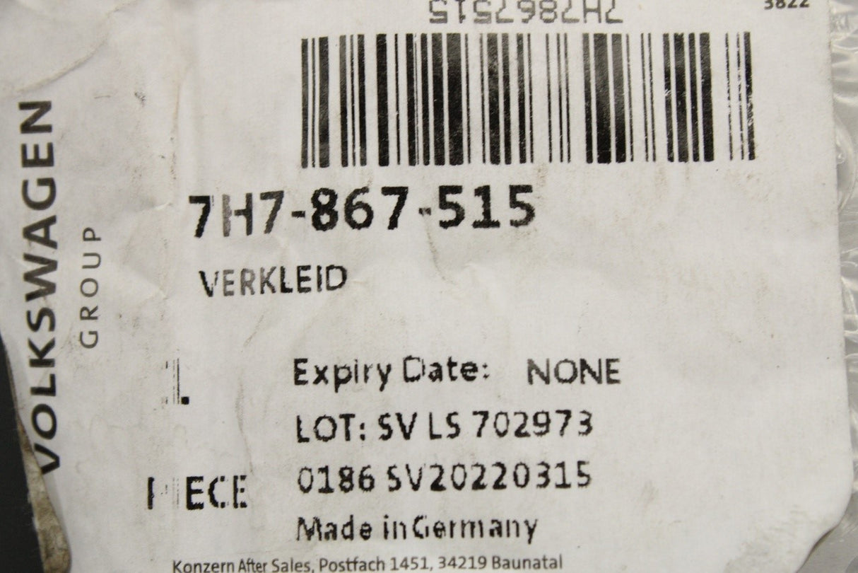 VW California T5 T5.1 T6 T6.1 front upper pop-up roof trim 7H7867515