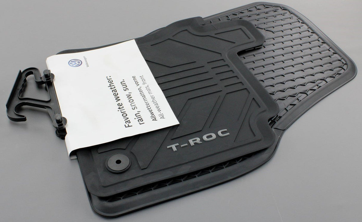 VW T-Roc 2018-on front rubber floor mats set RHD 2GB061502 82V