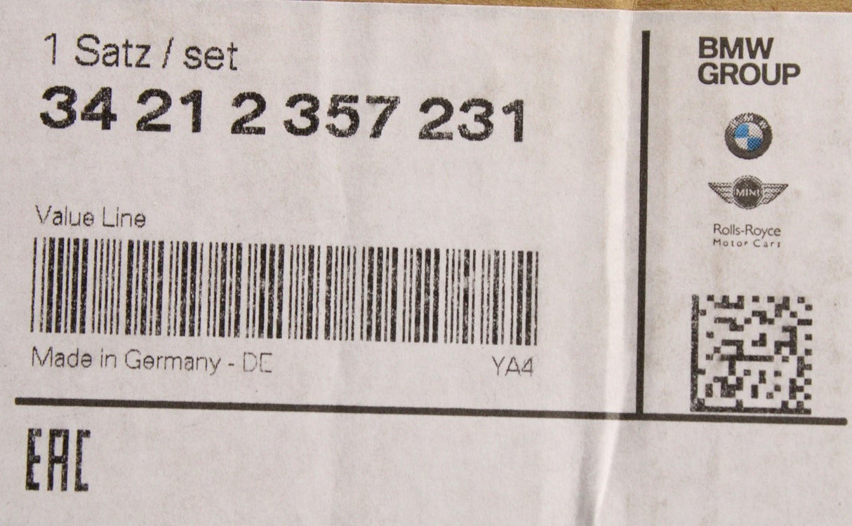 BMW X3 E83 2003-2009 brake pads with wear sensor (rear) 34212357231