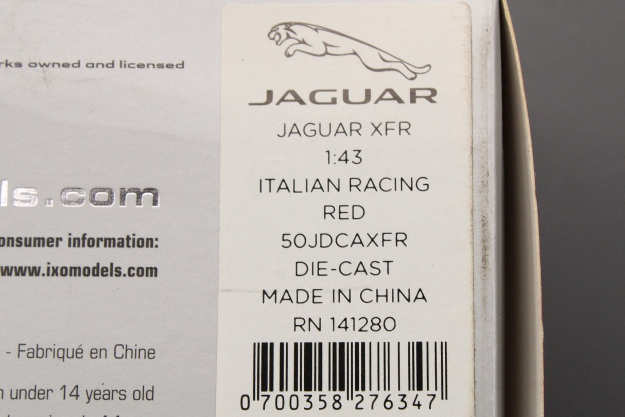 Jaguar XFR italian racing red diecast model car (1:43) JDCAXFR