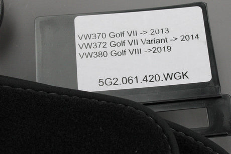 VW Golf MK7 MK7.5 MK8 13-On front and rear carpet mat set 5G2061420 WGK