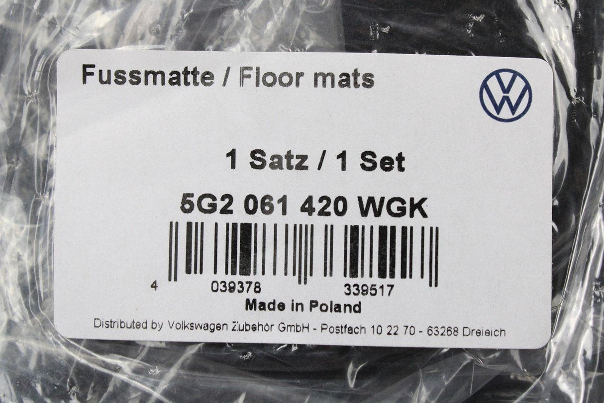VW Golf MK7 MK7.5 MK8 13-On front and rear carpet mat set 5G2061420 WGK