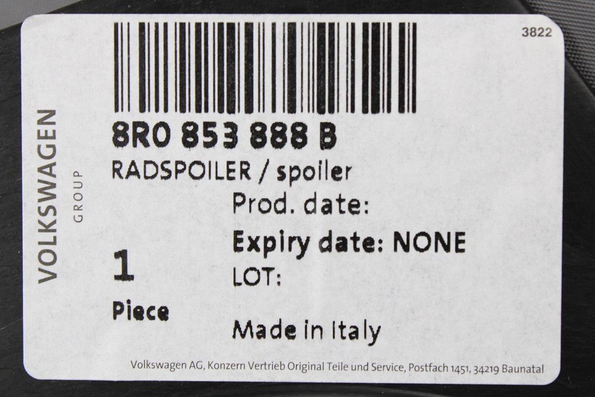 Audi Q5 SQ5 2013-17 front wheel arch spoiler (right) 8R0853888B