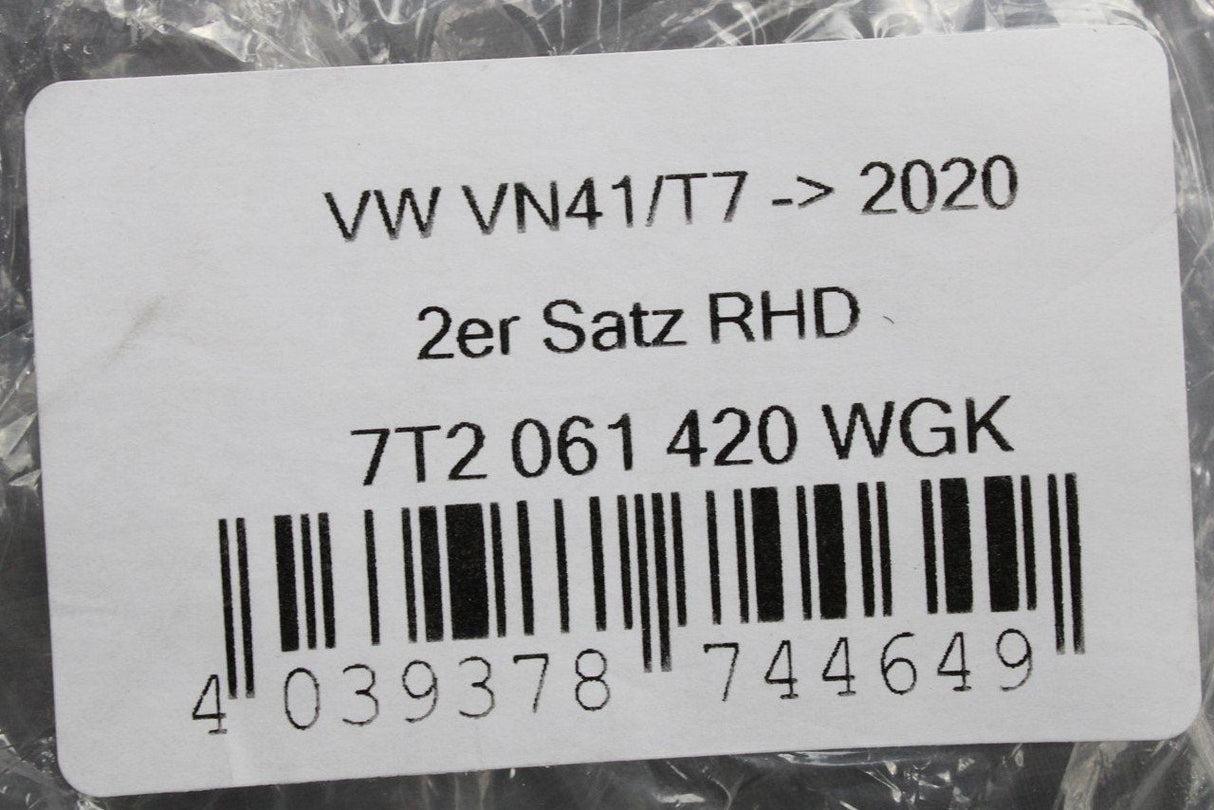 VW Multivan T7 2021-Onward front carpet floor mats (RHD) 7T2061420 WGK