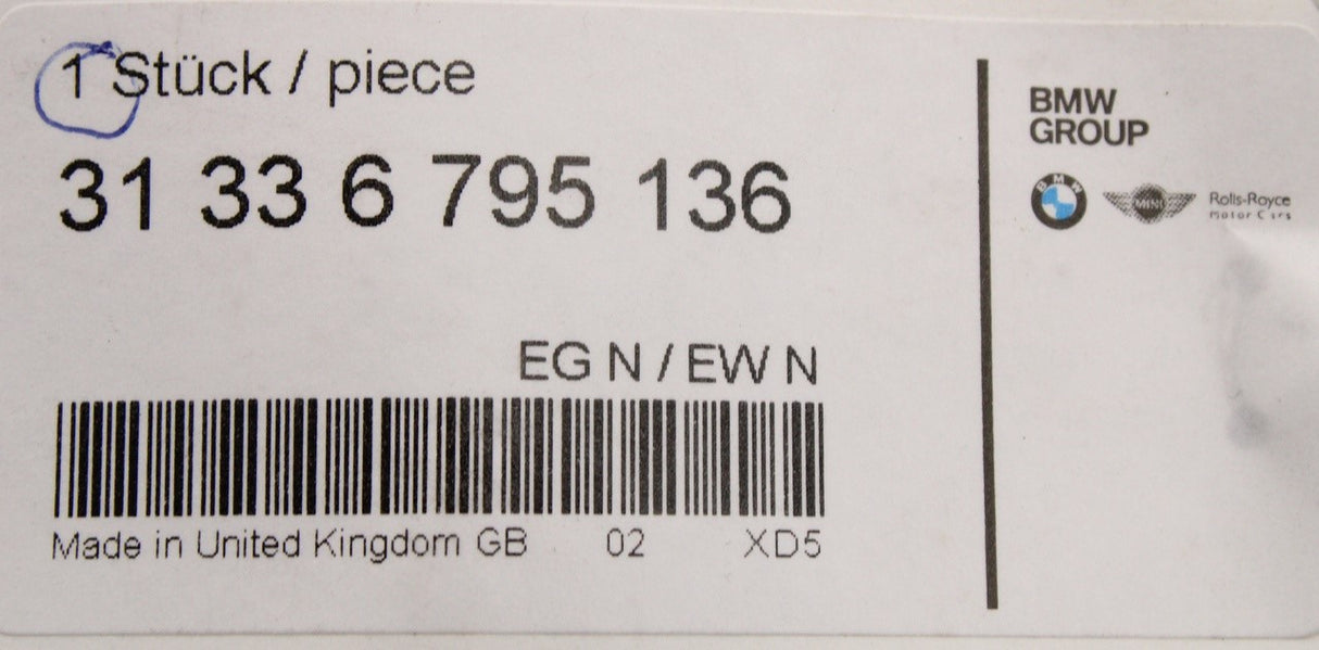 MINI front coil spring (x1) 31336795136