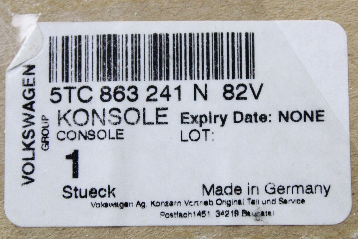 VW Touran 2016-on centre console trim titan black (RHD) 5TC863241N 82V