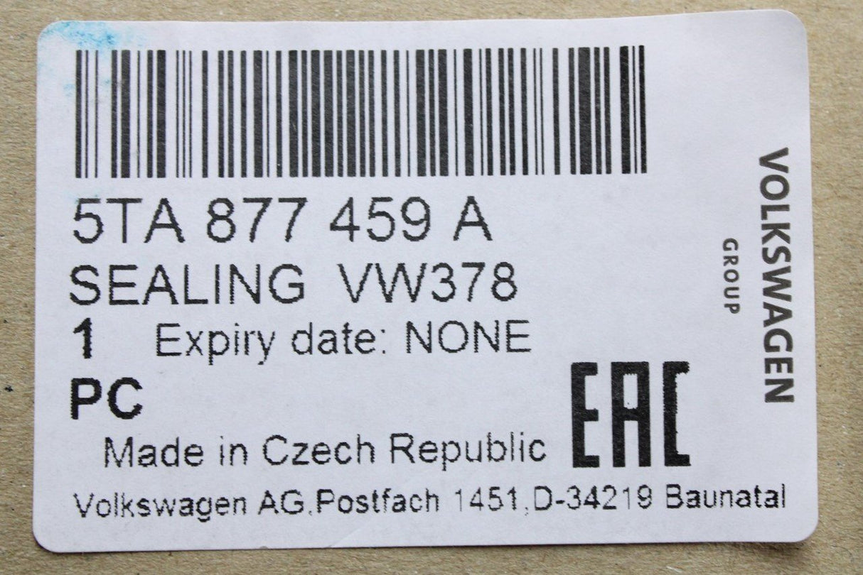 VW Touran 2015-on outer panoramic sunroof seal strip 5TA877459A