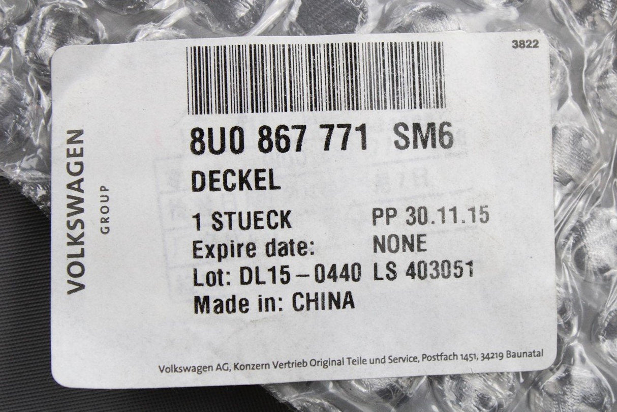 Audi Q3 12-14 rear parcel shelf load cover (truffle beige) 8U0867771 SM6