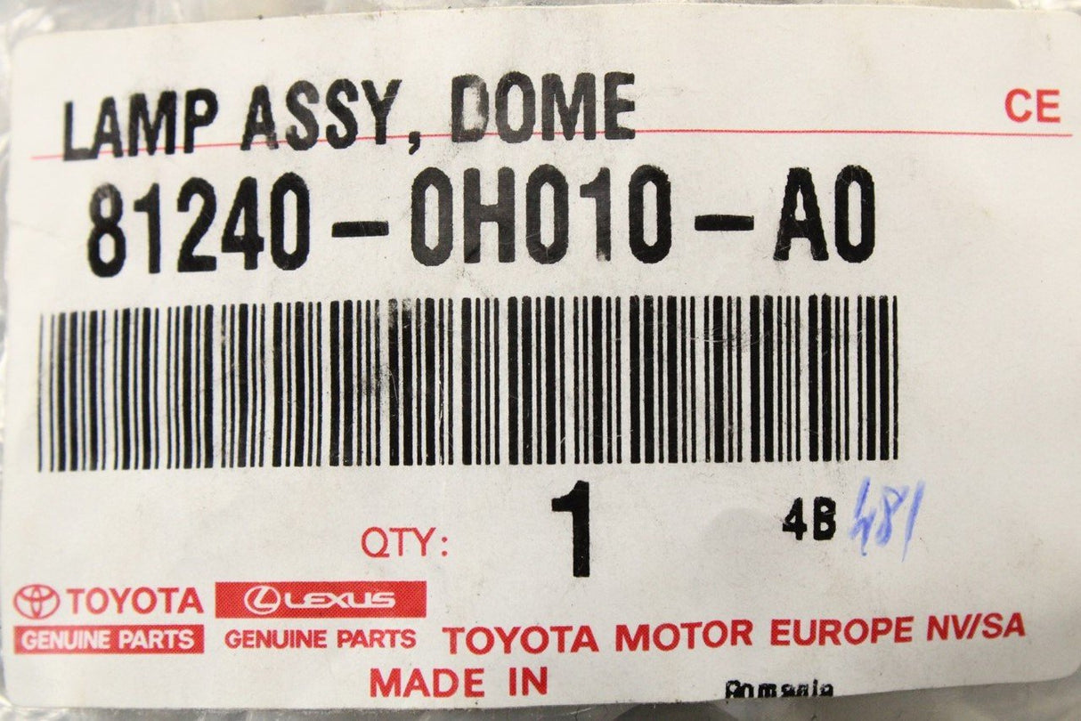 Toyota Aygo 2005-14 interior light unit (ivory) 81240-0H010-A0