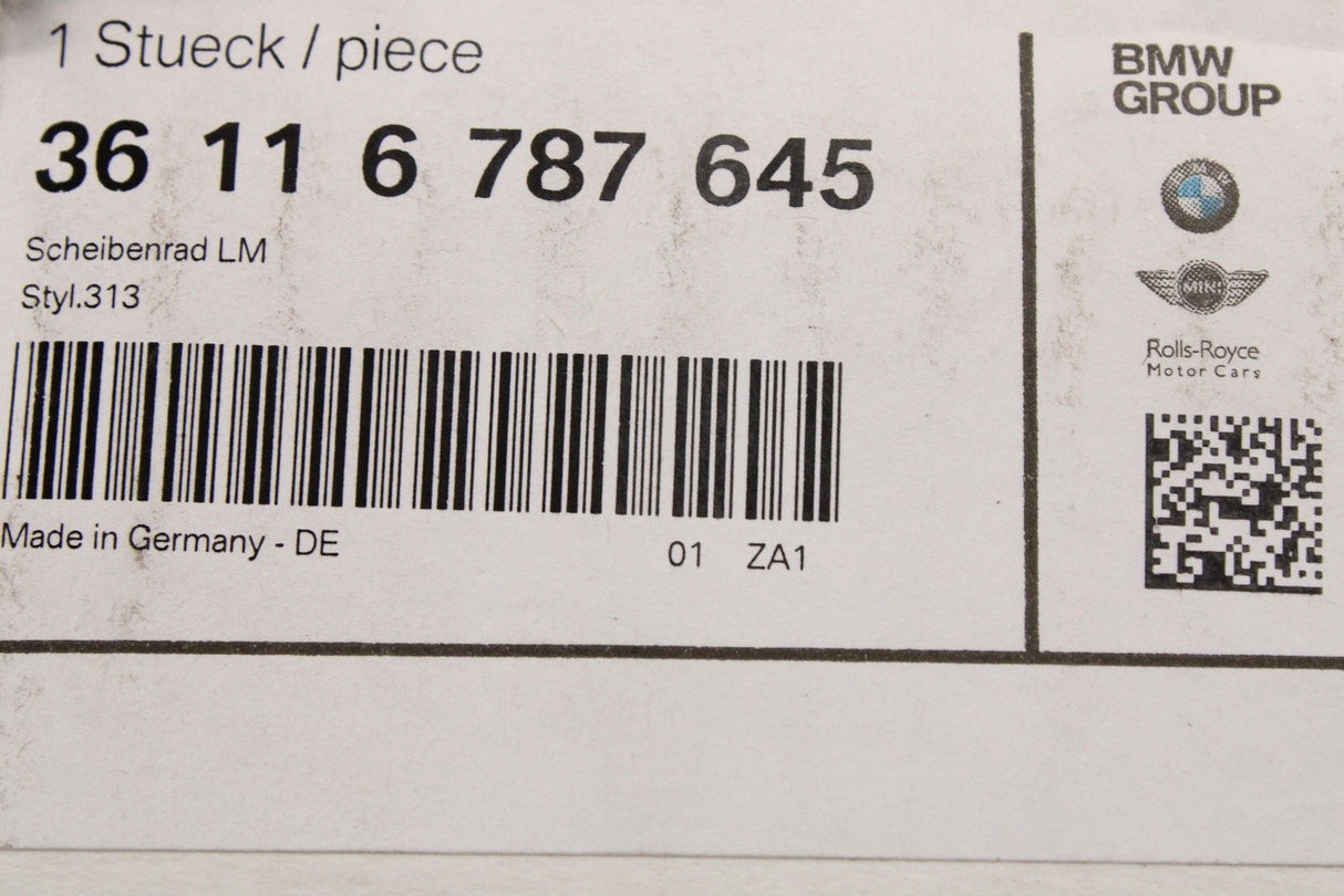 BMW E81 E82 E87 E88 M Performance 18" alloy wheel (7.5J) 36116787645