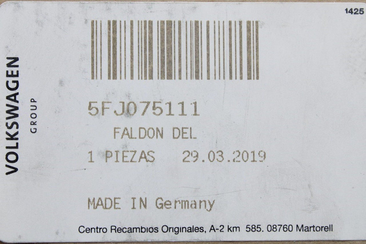 SEAT Tarraco 2019-Onward Accessory mud flaps (front) 5FJ075111