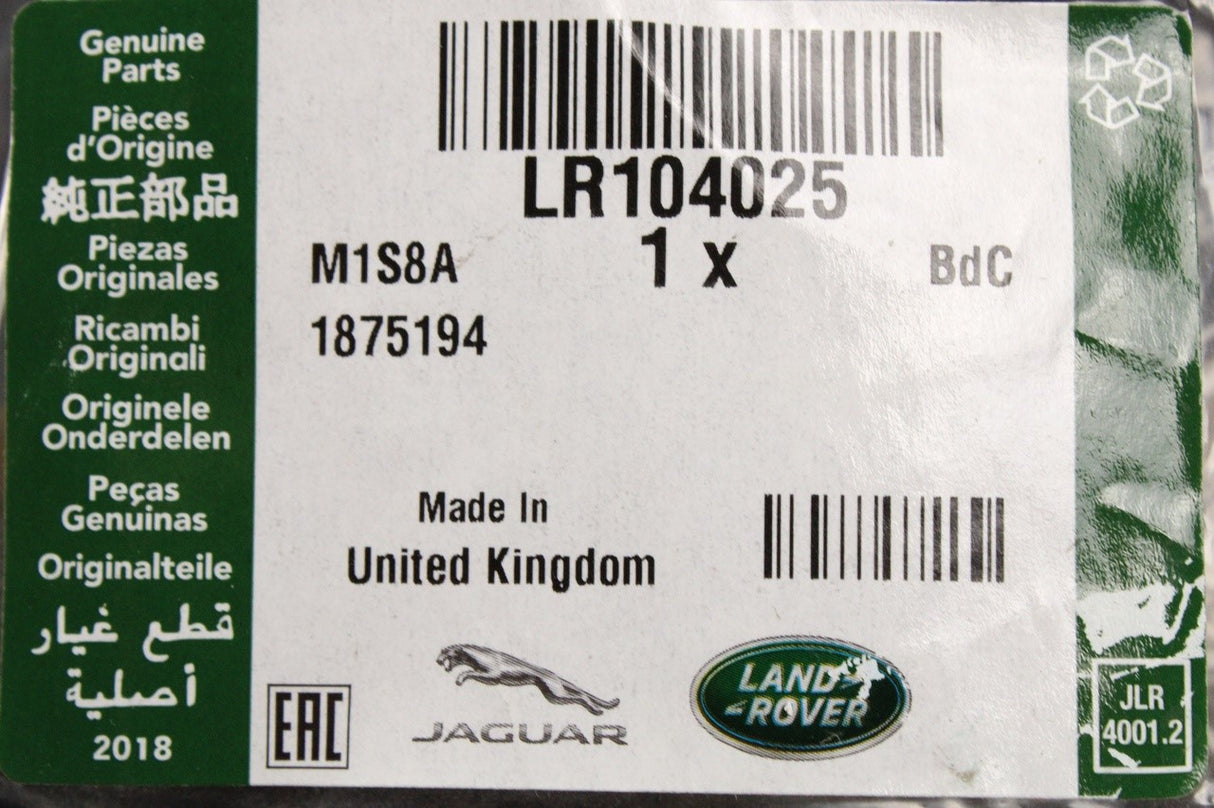 Land Rover Discovery Sport 2015-on rear window washer hose LR104025