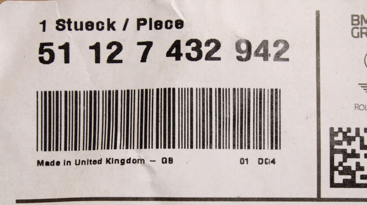 MINI Cabriolet F57 2015-2021 rear bumper bracket (right) 51127432942