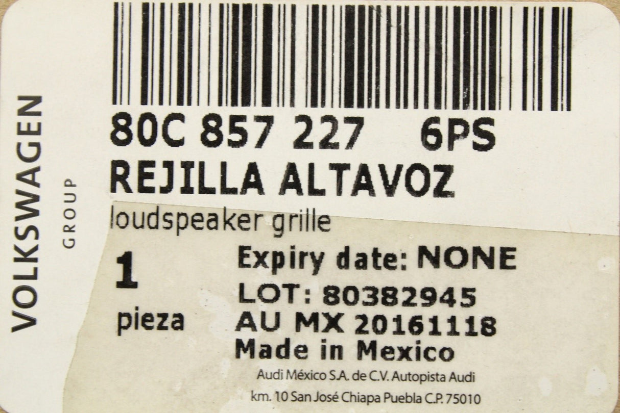 Audi Q5 SQ5 2017-on dashboard speaker grille cover (left) 80C857227 6PS