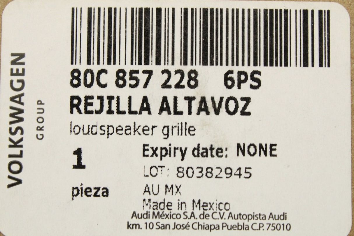 Audi Q5 SQ5 2017-on dashboard speaker grille cover right 80C857228 6PS