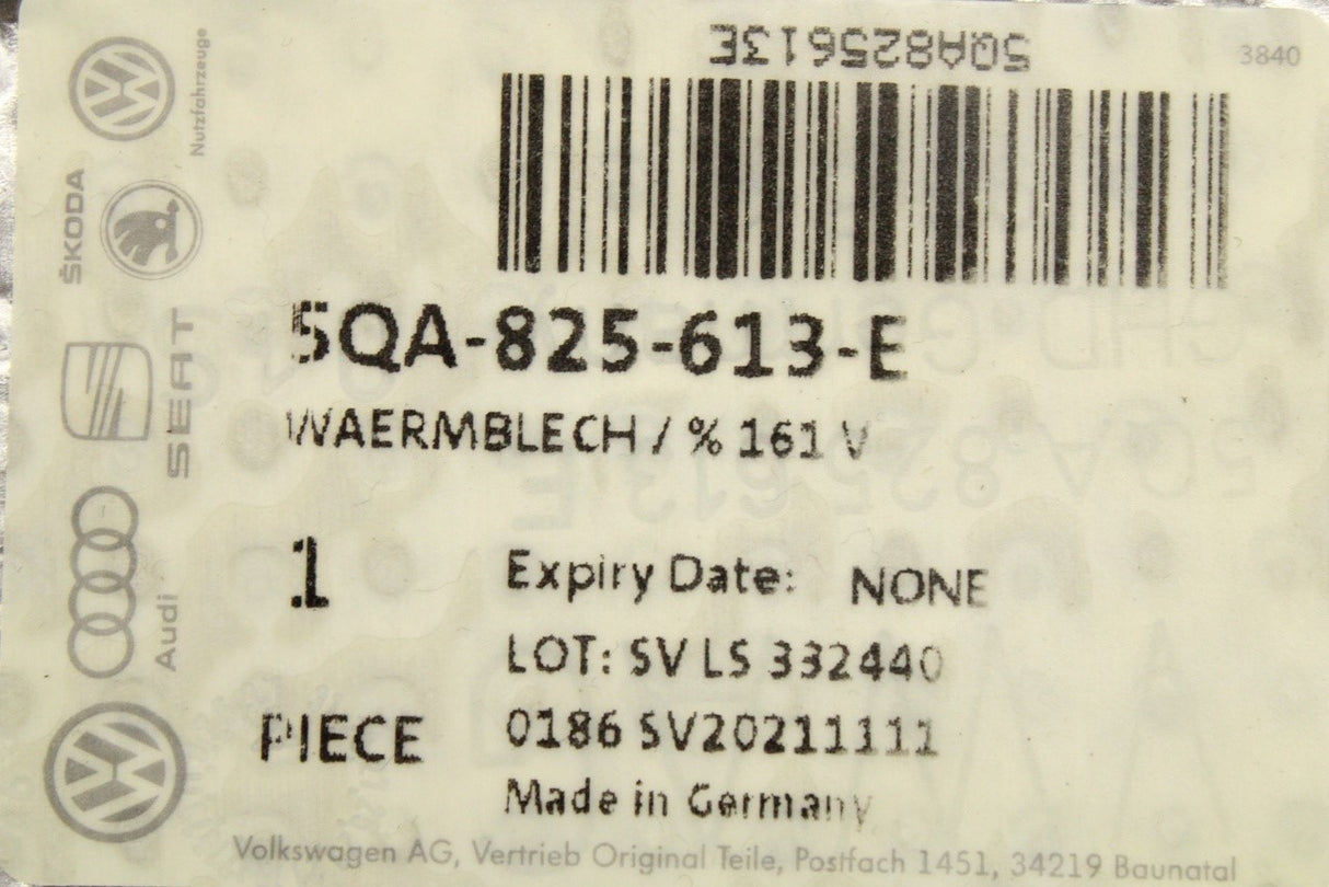 VW Tiguan 16-24 Audi Q3 19-on SEAT Tarraco centre heat shield 5QA825613E