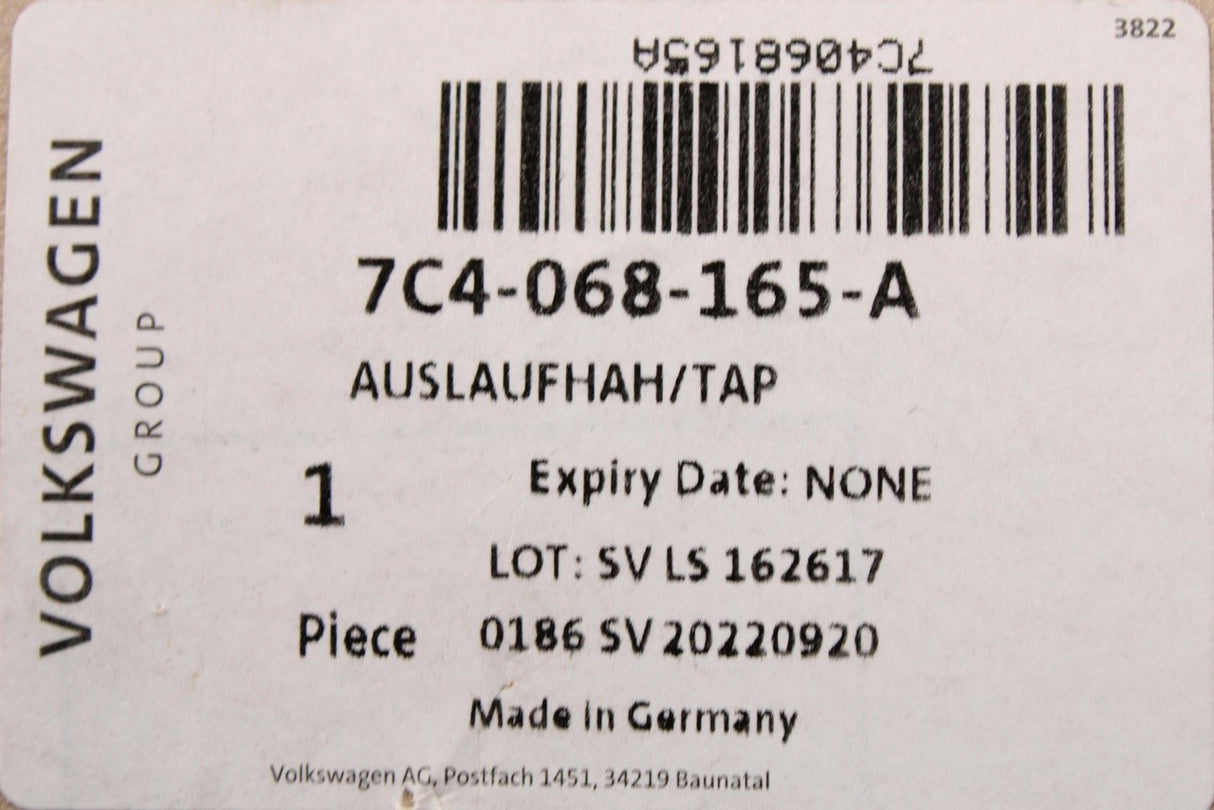 VW Grand California 2020-on kitchen tap unit 7C4068165A