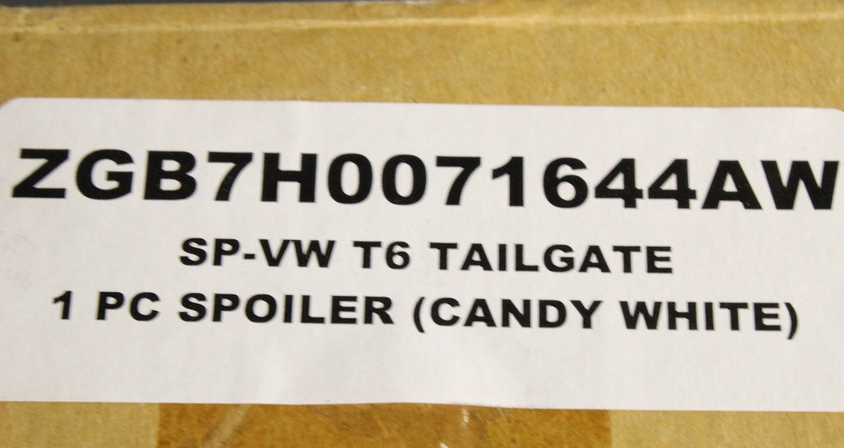 Transporter T6 15-on rear tailgate spoiler (candy white) ZGB7H0071644AW