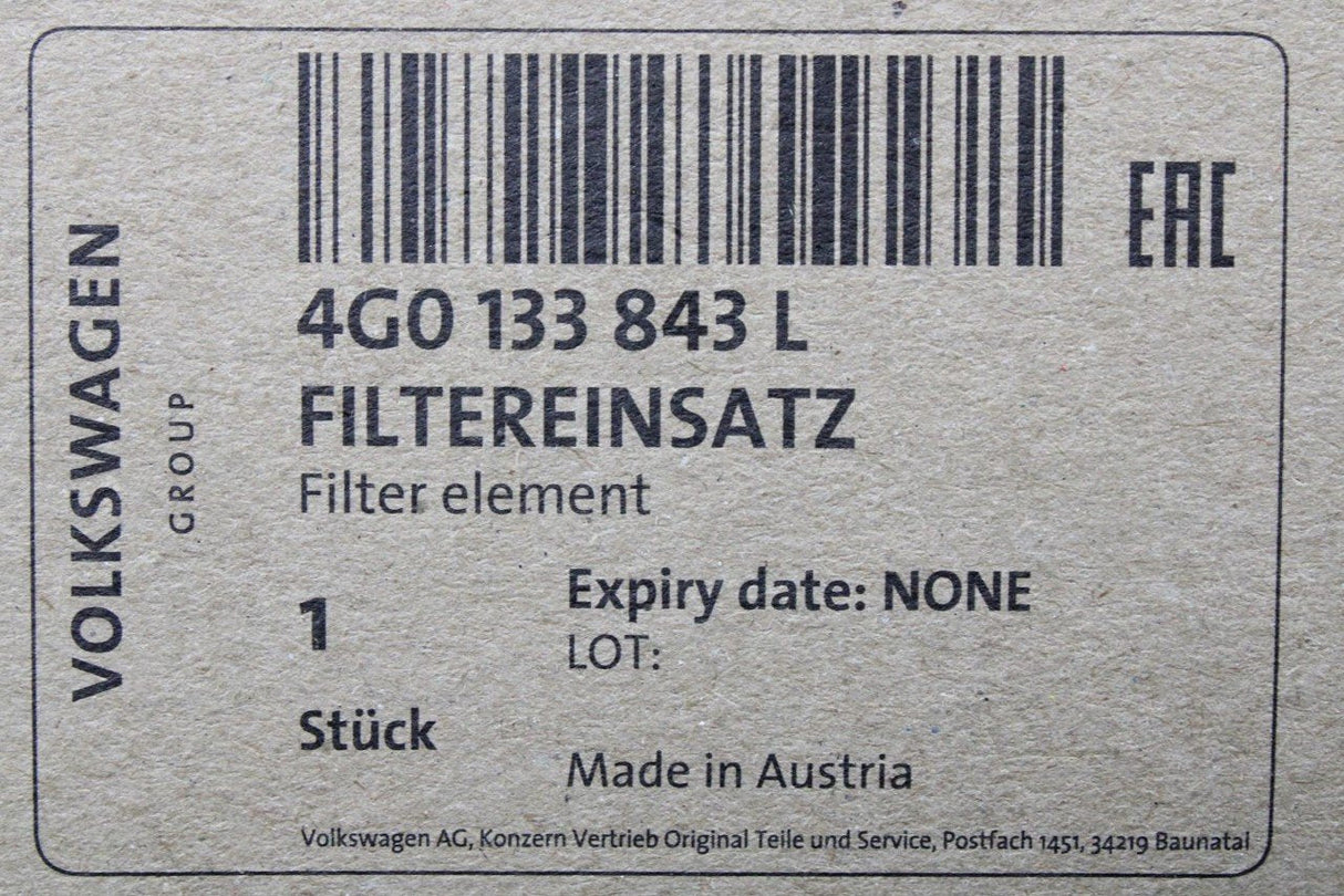 Audi RS6 2013-16 RS7 2014-17 air filter element 4G0133843L