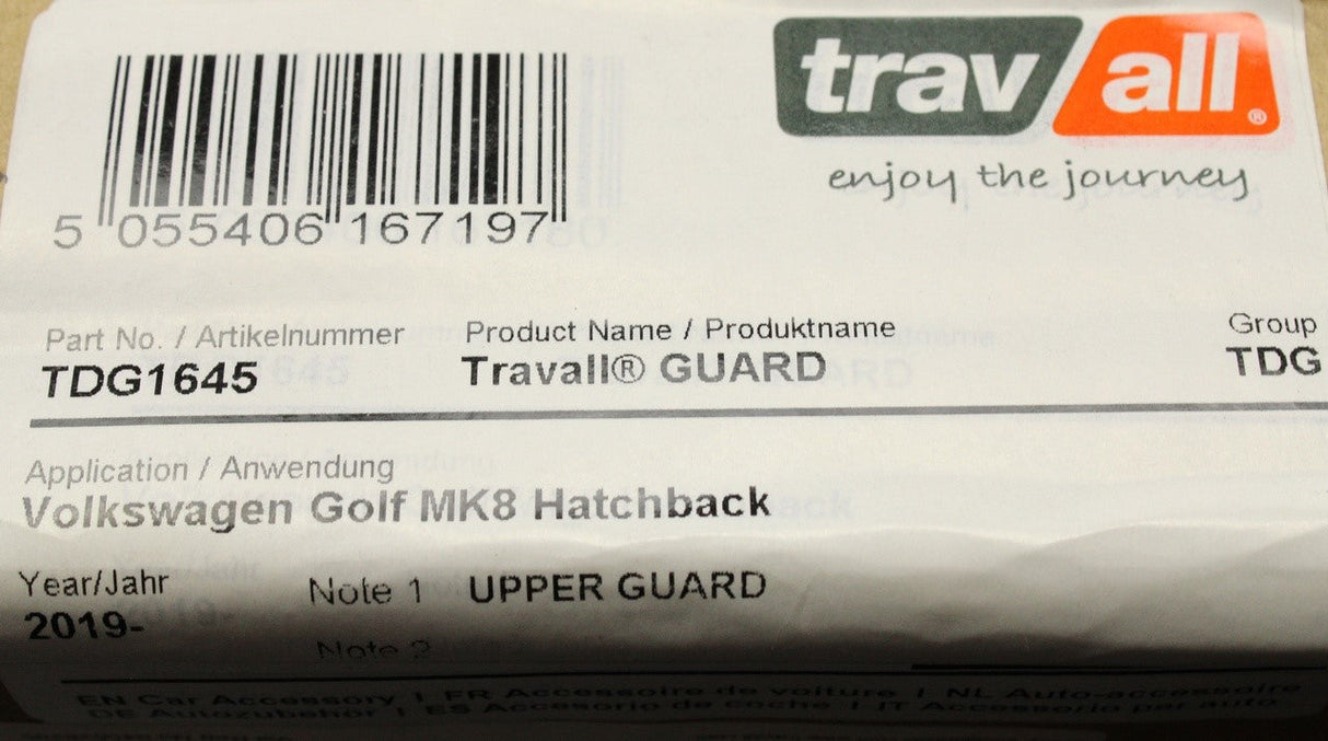 VW Golf MK8 2020-on dog guard partition ZGBCD2017221