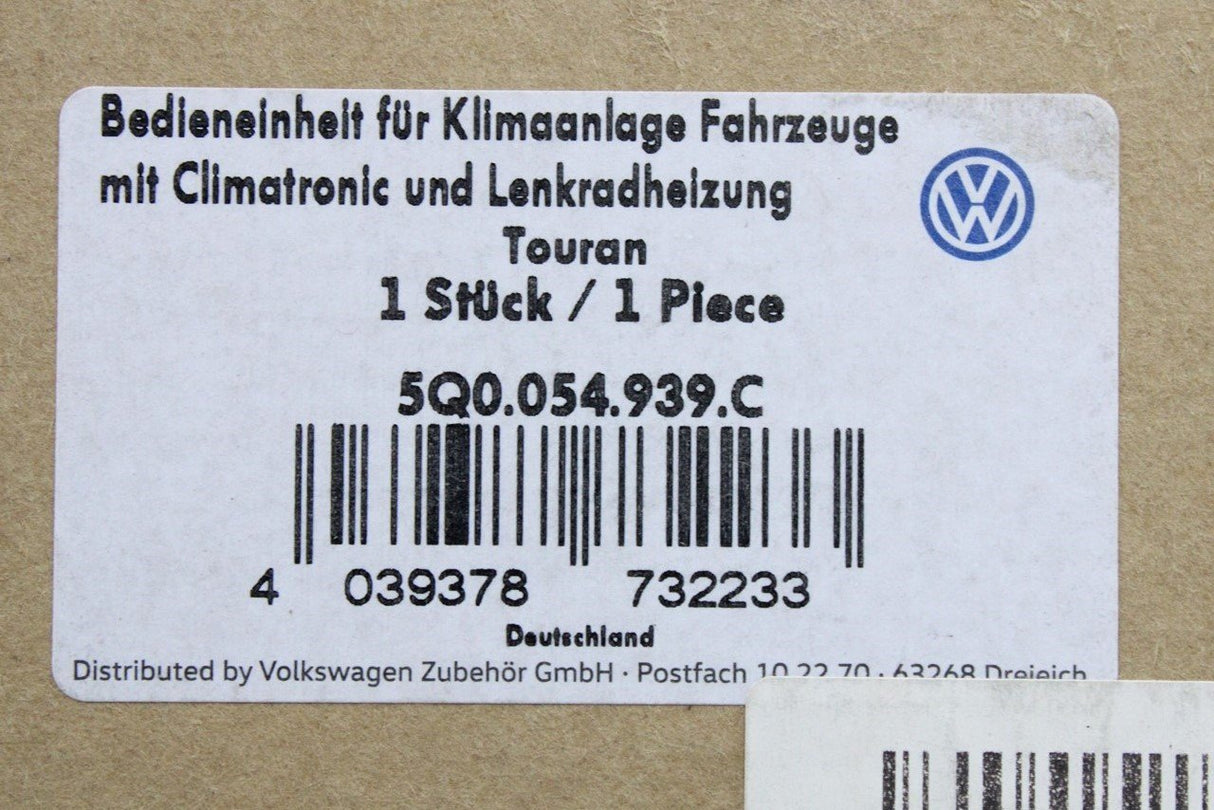 VW Golf MK7 Touran climatronic control and display unit (LHD) 5Q0054939C
