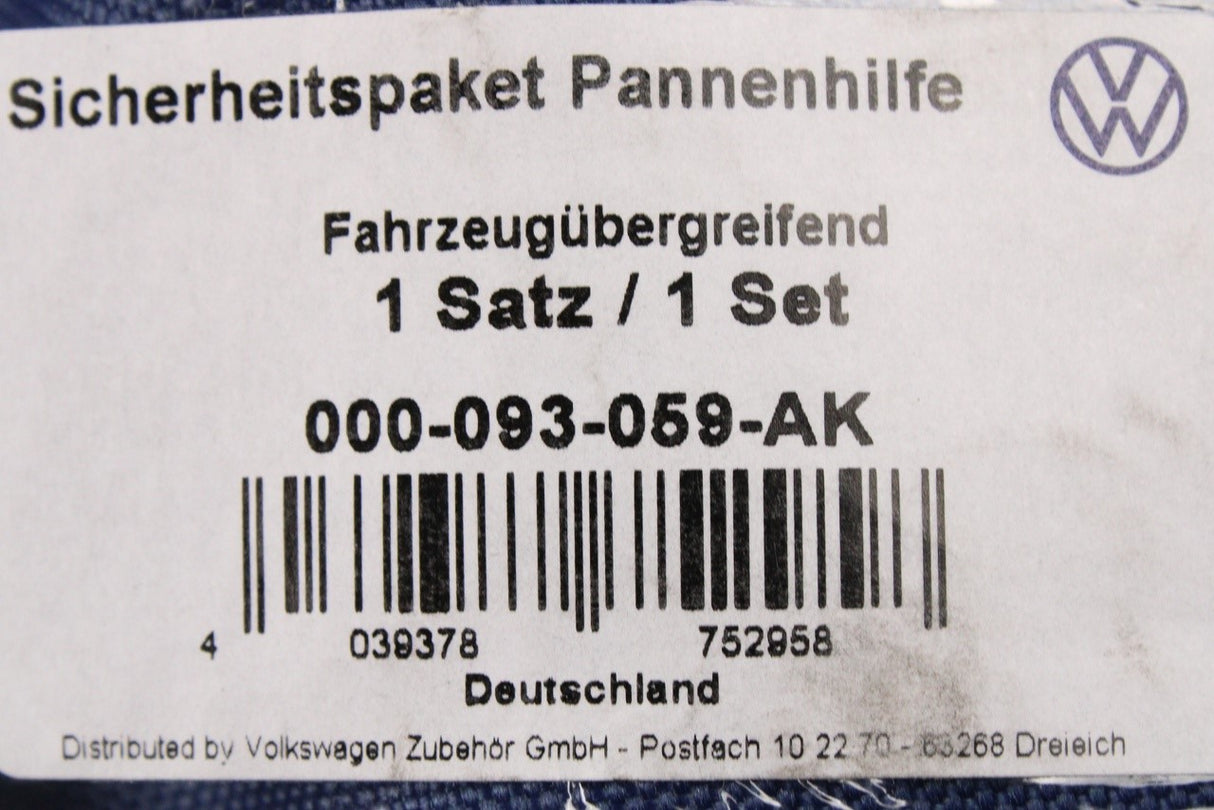 VW Volkswagen emergency breakdown safety kit 000093059AK