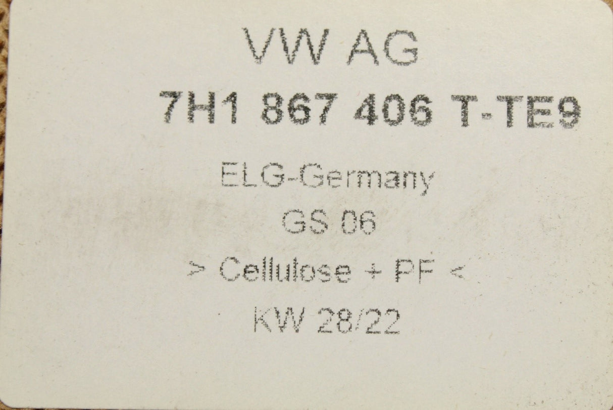 VW Transporter T6 16-20 hardboard side panel (rear right) 7H1867406T TE9