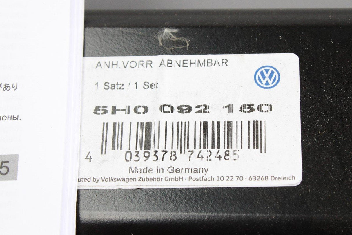 VW Golf MK8 hatchback 2020-on detachable tow bar 5H0092150