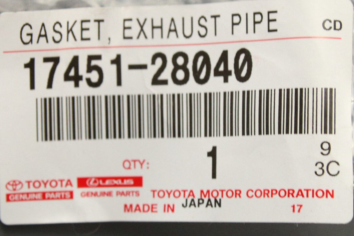 Toyota Yaris GR RAV4 05-19 Lexus CT200H exhaust pipe gasket 17451-28040