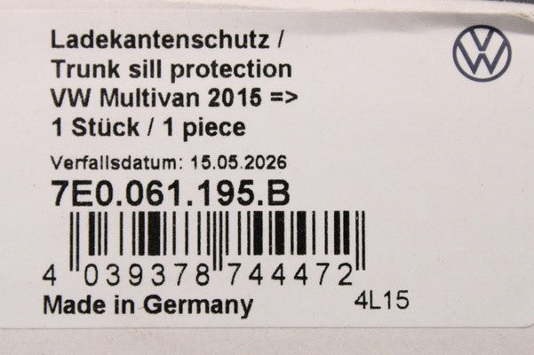 Transporter T6.1 Multivan 2020-on bumper protector (tailgate) 7E0061195B