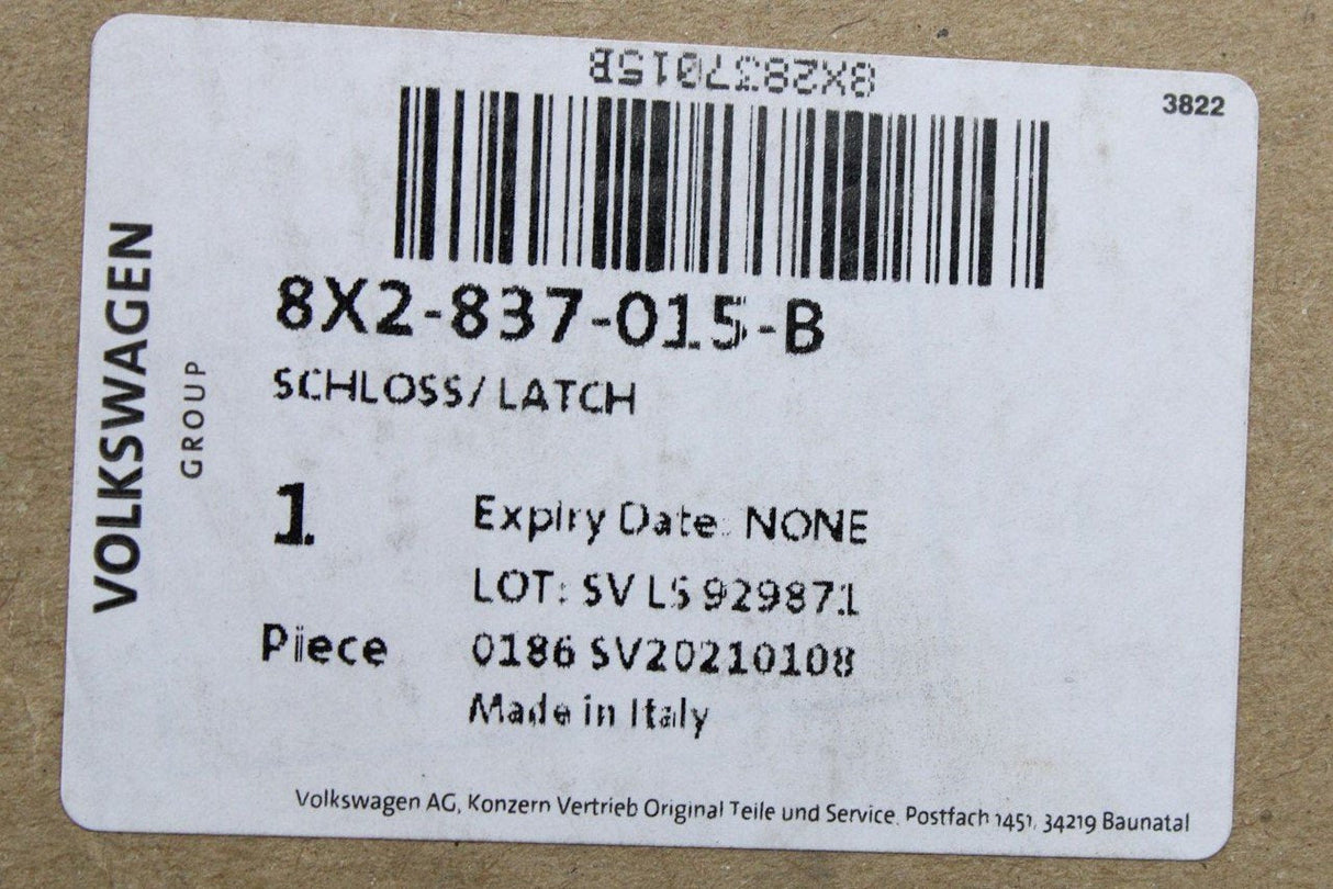 Audi A1 A3 A4 Q2 Q5 R8 front door lock module (left) 8X2837015B