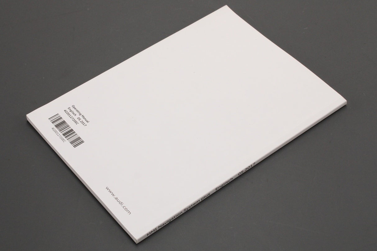 Audi MMI Navigation System Plus instruction booklet 4G0012720EC