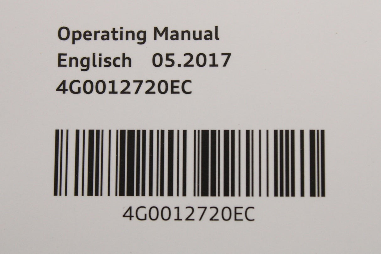 Audi MMI Navigation System Plus instruction booklet 4G0012720EC