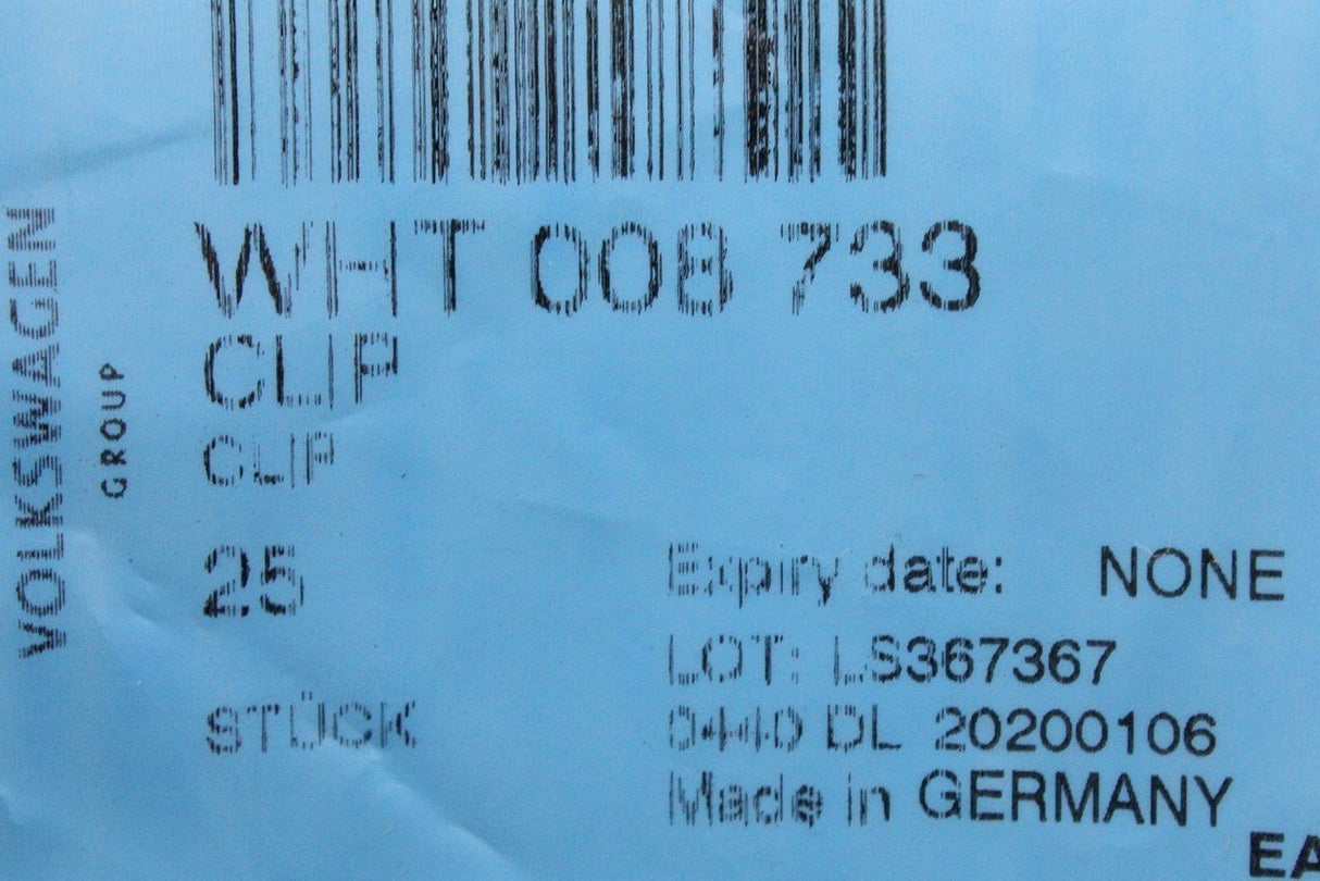VW Crafter 2017-Onward side trim clips 8.1x17.3 (x1) WHT008733