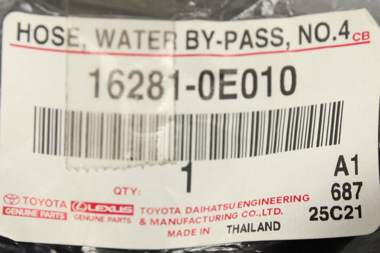 Toyota Fortuner 20-on Hilux 15-on coolant hose 16281-0E010