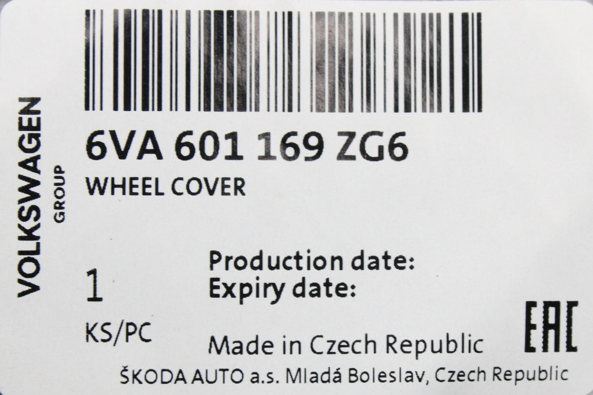 Skoda Fabia 2022-on alloy wheel cover trim 6VA601169 ZG6