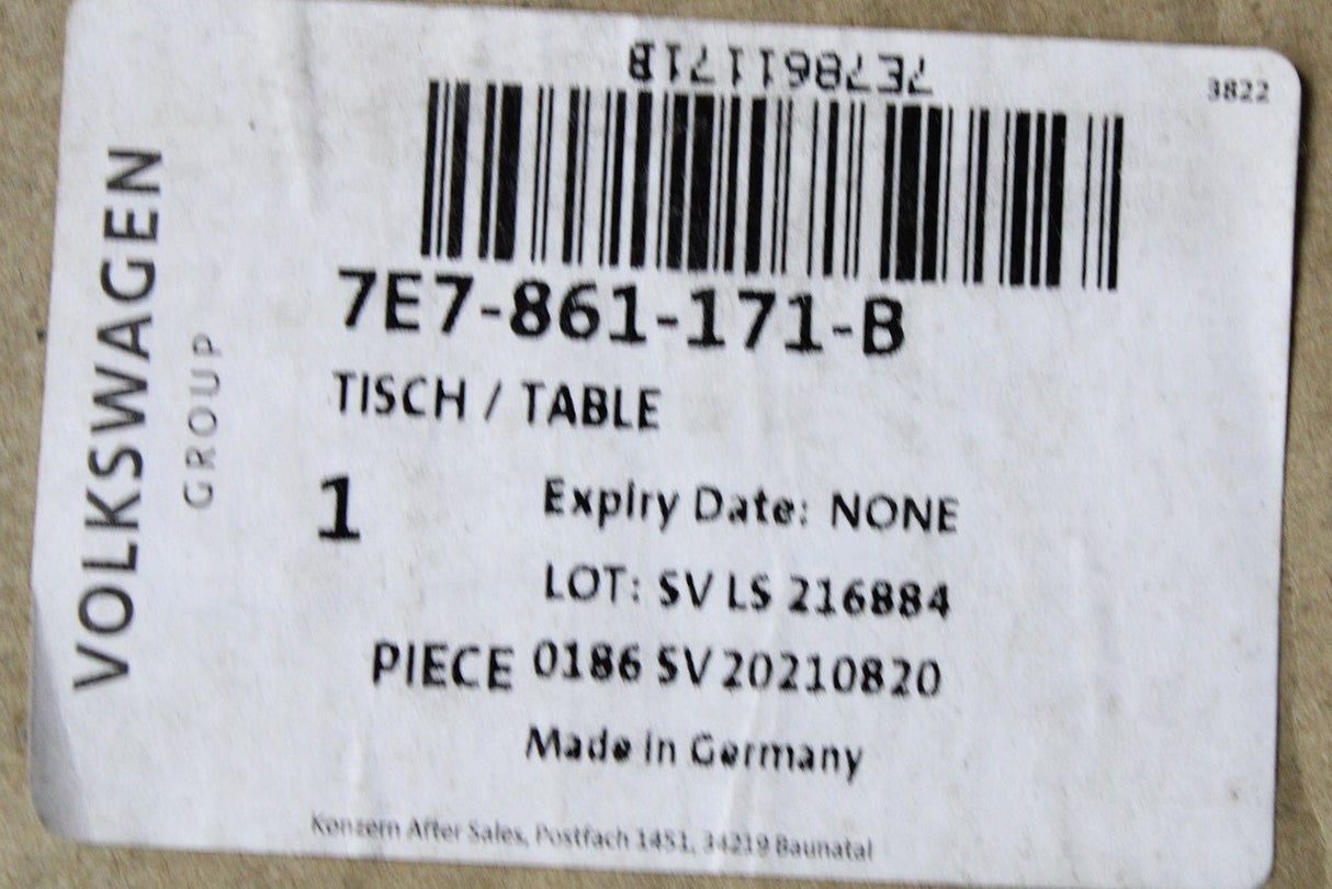 VW California T5.1 T5 T6.1 2012-on folding camper table 7E7861171B