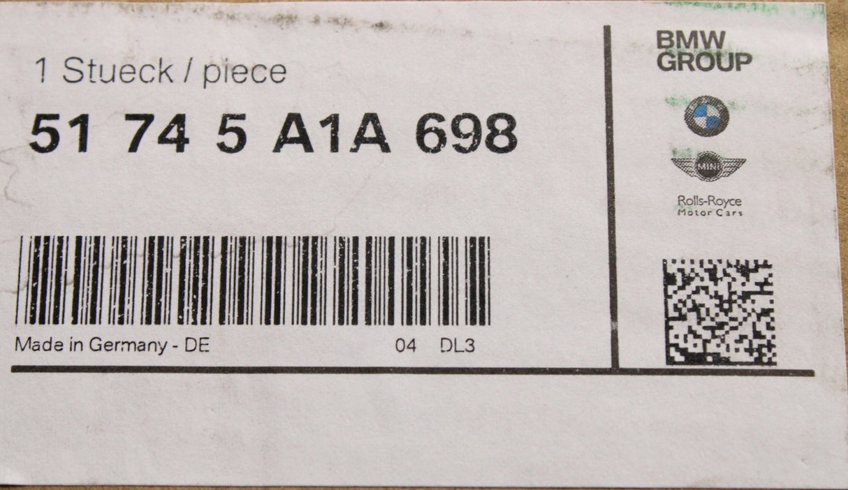 BMW I20 iX M60 2021-22 front bumper air duct (lower) 51745A1A698