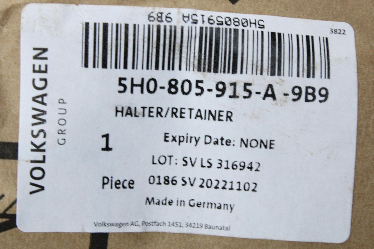 VW Golf MK8 2020-on front splitter retaining trim 5H0805915A 9B9
