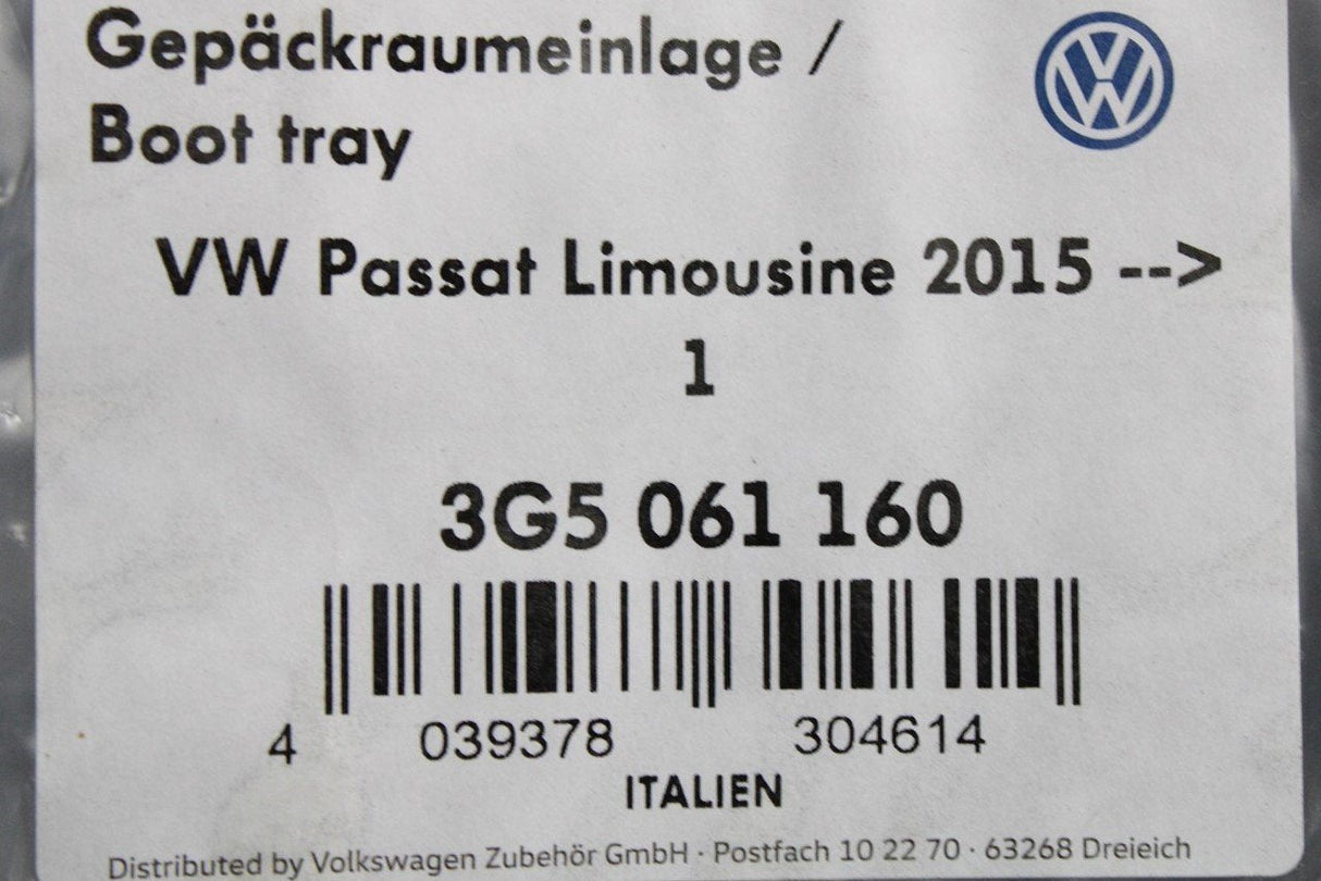 VW Passat Saloon B8 2015- foam luggage boot liner inlay 3G5061160