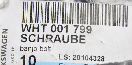 VW Audi Skoda SEAT banjo bolt M16 thread (x1) WHT001799